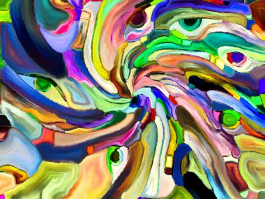 Vitray sonsuza dek serisi. Tasarım sanat, Uzay Bölümü ve tasarım konusunda bir metafor olarak renk parçaları, şekil desen ve sembolleri oluşur