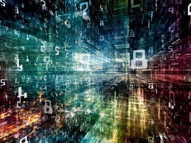 Dijital City serisi. Zemin üç boyutlu Fraktallar ve bilgisayarlar, bilim, sanal gerçeklik ve modern teknoloji konu numaraları