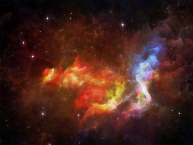 Derin uzay serisi. Boşluk bulutsu, toz bulutları ve evren, doğa, bilim ve hayal gücü bu konuda yıldız