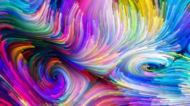Hareket içinde renk serisi. Akan boya desen tasarım, yaratıcılık ve hayal gücü ekranlar ve mobil cihazlar için duvar kağıdı olarak kullanmak için konu için yaratıcı düzenleme