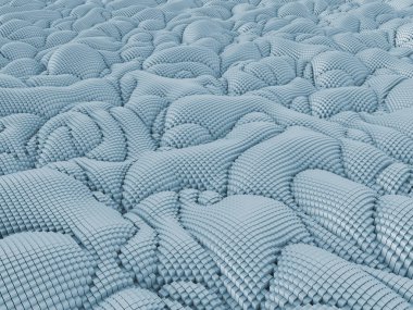 konuyla ilgili bilgisayar grafik çizimi için arka plan öğesi olarak fraktal gürültü ile bozuk uçak ilkel 3D render