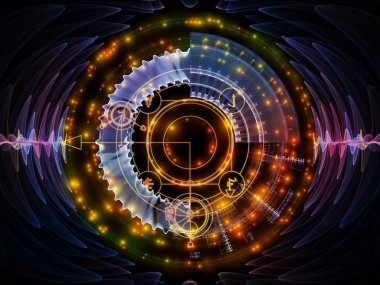 Astral kızdırma serisi. Tasarım maneviyat, büyü ve Tasavvuf konusunda bir metafor olarak kutsal geometri hatları, Astroloji sembolleri ve ışıklar oluşur