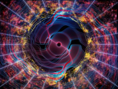 Dalga fonksiyonu serisi. Renkli sinüs titreşimlerin tasarlamak zemin, ışık ve fraktal elemanları inşaat üstünde ses ekolayzer, için müzik spektrum ve kuantum olasılık