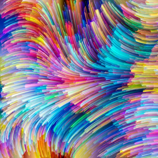 Hareket serisi renk. Tasarım, yaratıcılık, hayal gücü, sanat ve tasarım konusunda bir metafor olarak canlı boya çizgiler oluşur