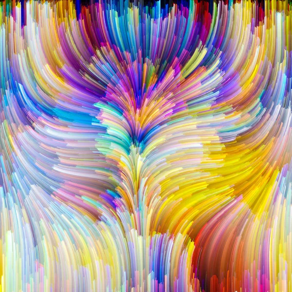 Hareket serisi renk. Yaratıcılık, hayal gücü, sanat ve tasarım konusunda canlı boya çizgileri soyut tasarım yapılmış