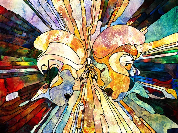 Lekeli Glass Forever serisi. Tasarım, yaratıcılık ve hayal gücü konularında bir metafor olarak insan profilleri, semboller ve renk kalıplarından oluşan tasarım