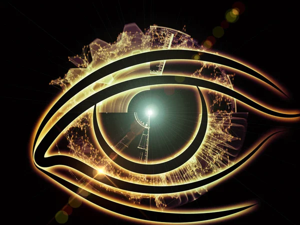 Eye Knowledge Series Design Composed Eye Icon Information Symbols Metaphor — Stock Photo, Image
