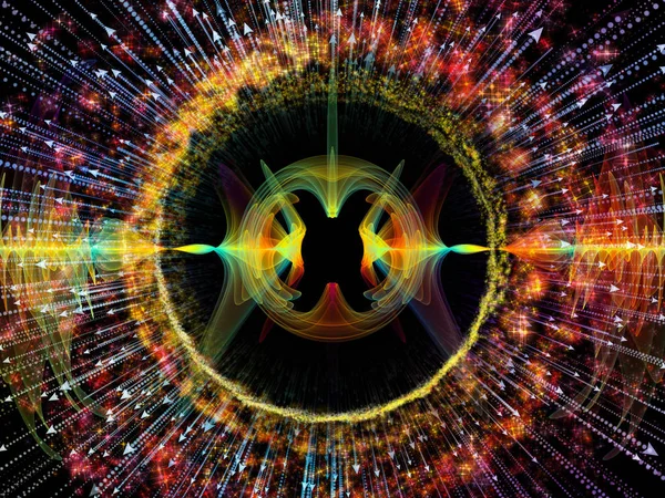 Dalga fonksiyonu serisi. Renkli sinüs titreşimler arka plan kompozisyon, ışık ve fraktal öğeleri ses ekolayzer, konu üzerinde müzik spektrum ve kuantum olasılık