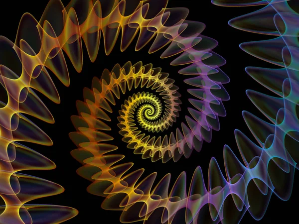 Spiral Geometry Series Abstract Design Made Spinning Vortex Fractal Elements — Stock Photo, Image