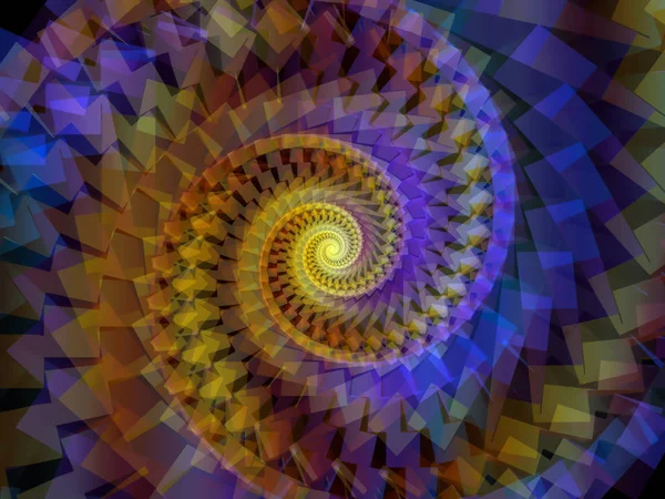 Spiraal Geometrie Serie Abstract Ontwerp Gemaakt Van Spinnen Vortex Van — Stockfoto