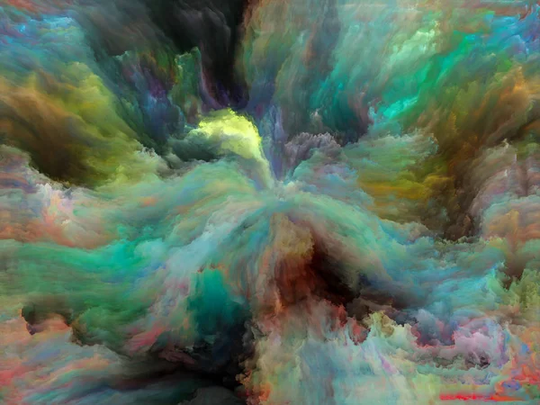 Serie Color Abstracto Composición Pintura Colorida Movimiento Sobre Lienzo Sobre —  Fotos de Stock