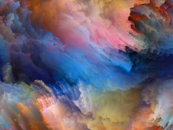 Абстрактная Серия Цветов Художественная Абстракция Состоящая Красочной Краски Движении Холсте — стоковое фото