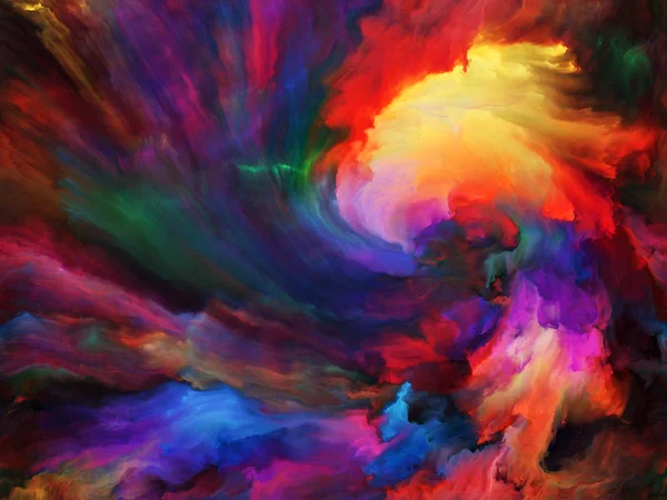 Абстрактная Серия Цветов Организация Красочной Краски Движении Холсте Тему Искусства — стоковое фото