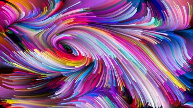 Color In Motion serisi. Tasarım, yaratıcılık ve hayal gücüyle ilgili planlarda ekran ve cihazlar için duvar kağıdı olarak kullanılacak sıvı boya desenlerinden oluşan görsel çekicilik arkaplanı