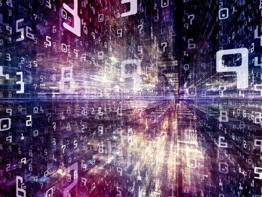 Dijital City serisi. Üç boyutlu Fraktallar ve bilgisayarlar, bilim, sanal gerçeklik ve modern teknoloji konu numaralarını düzenleme