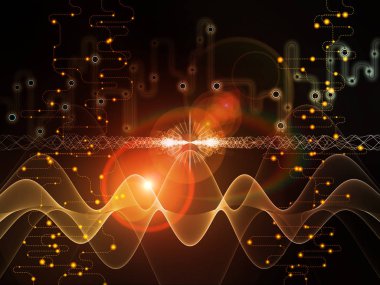 Bağlı dünya serisi. Ağ diyagramları, yüksek teknoloji semboller ve fraktal desenleri modern teknoloji, eğitim ve bilgisayar iletişim projelerde için uygun bir zemin olarak kompozisyonu