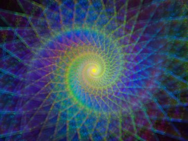 Sarmal geometri serisi. İplik girdap matematik, geometri ve bilim konusunda fraktal öğelerin düzenlenmesi