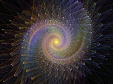 Sarmal geometri serisi. Fraktal öğeleri matematik, geometri ve bilim konusunda iplik girdap bileşimi