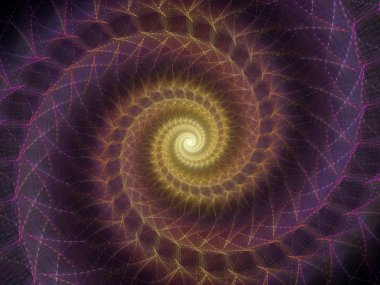 Sarmal geometri serisi. İplik girdap matematik, geometri ve bilim konusunda fraktal öğelerinin arka plan tasarımı
