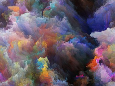 Soyut Renk serisi. Sanat, yaratıcılık ve hayal gücü konularında tuval üzerinde hareket halindeki renkli boya arkaplanı