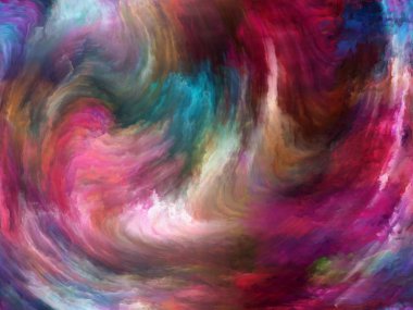 Soyut Renk serisi. Sanat, yaratıcılık ve hayal gücü konularında tuval üzerinde hareket halindeki renkli boya arkaplanı