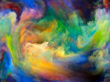 Soyut Renk serisi. Sanat, yaratıcılık ve hayal gücü konularında tuval üzerinde hareket halindeki renkli boya arkaplanı