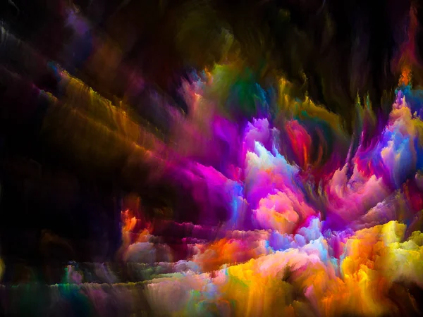 Patlama serisi renk. Konuda hayal gücü, yaratıcılık ve sanat kavramı mecaz olarak canlı boya ve zengin doku yaratıcı düzenleme