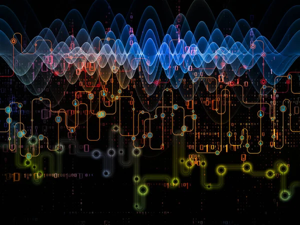 Połączonych World Series Artystyczny Tło Diagramów Sieciowych Tech Symbole Fractal — Zdjęcie stockowe