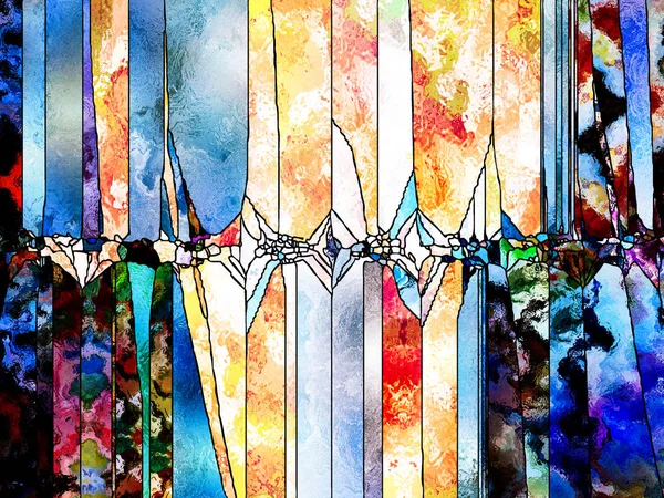 Vitray sonsuza dek serisi. Tasarım hatları, şekil ve renk desen tasarım, yaratıcılık ve hayal gücü konusunda bir metafor olarak oluşur