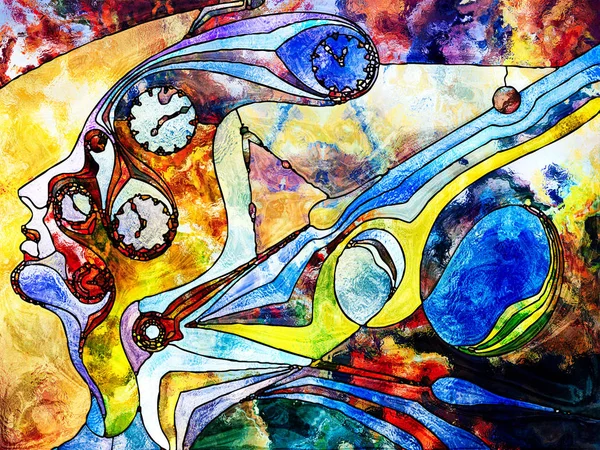 Stained Glass Forever Составление Цветовых Фрагментов Шаблонов Форм Символов Проектов — стоковое фото