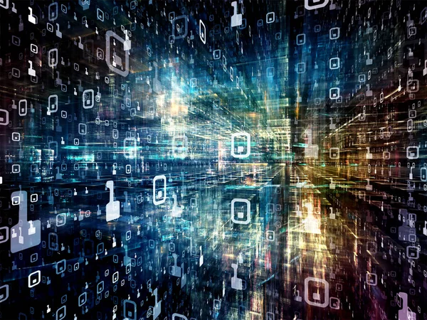 Dijital City serisi. Bilgisayar, bilim, sanal gerçeklik ve modern teknoloji zemin tasarımı üç boyutlu Fraktallar ve numaraları için çalışır