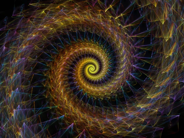 Spirál Geometria Sorozat Összetételének Spinning Vortex Fraktál Elemek Témában Matematika — Stock Fotó