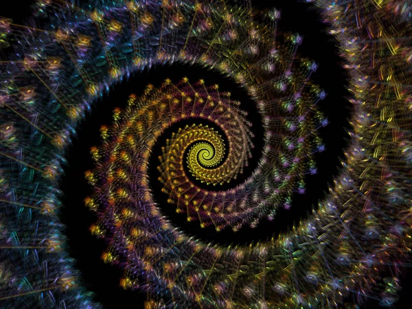 Spiral Geometri Serien Abstrakt Design Gjord Spinning Virvel Fraktal Element — Stockfoto