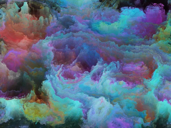 Série Textura Cor Fundo Abstrato Feito Tinta Digital Nuvens Fractais — Fotografia de Stock