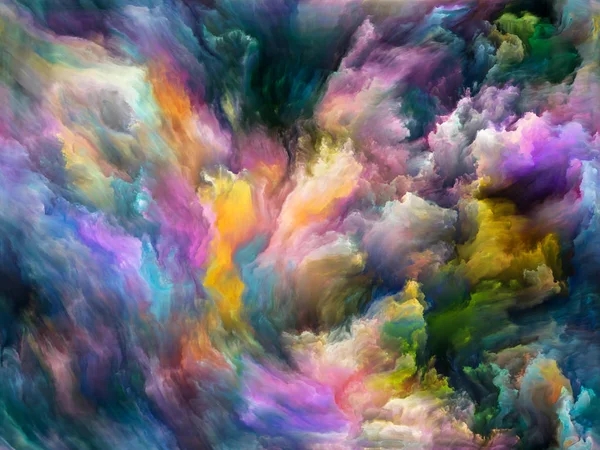 Abstrakte Farbreihen Komposition Bunter Farbe Bewegung Auf Leinwand Zum Thema — Stockfoto