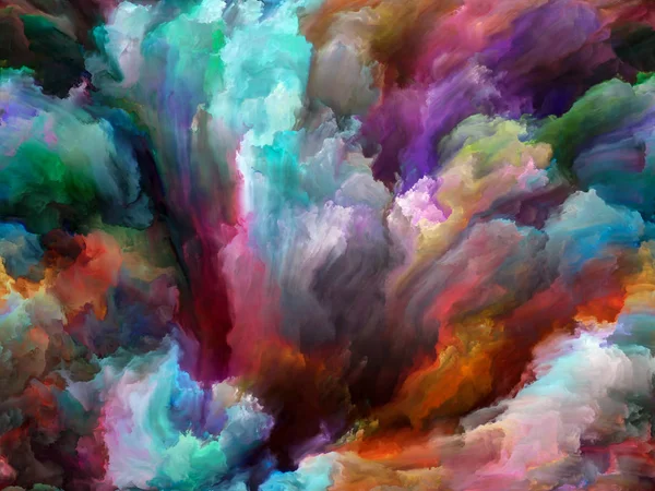 Série Couleurs Abstraites Fond Peinture Colorée Mouvement Sur Toile Sujet — Photo