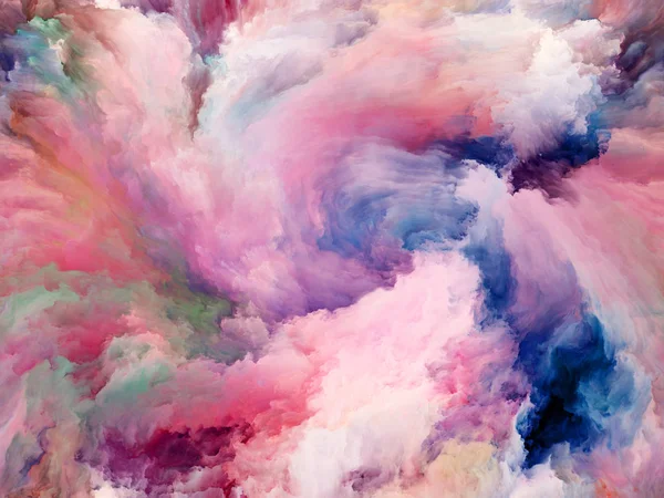 Abstract Kleurenreeks Samenstelling Van Kleurrijke Verf Beweging Doek Met Metaforische — Stockfoto
