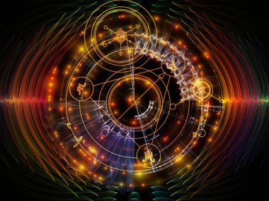 Astral kızdırma serisi. Kutsal Geometri hatları, Astroloji sembolleri ve Maneviyat, büyü ve Tasavvuf ışıkları