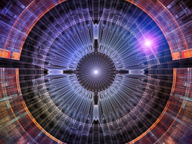 Geometri teknoloji serisi. Tasarım teknolojik fraktal bilim, bilgi teknoloji ve eğitim konusunda bir metafor olarak yapılarından