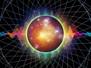 Dalga fonksiyonu serisi. Sanatsal arka plan yaptı renkli sinüs titreşimleri, ışık ve ses ekolayzer, projelerde birlikte kullanılması fraktal öğeleri için müzik spektrum ve kuantum olasılık