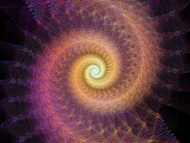 Sarmal geometri serisi. Fraktal öğeleri bir fon olarak matematik, geometri ve bilim projeler için uygun iplik girdap bileşimi