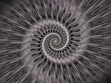 Sarmal geometri serisi. Fraktal öğeleri bir fon olarak matematik, geometri ve bilim projeler için uygun iplik girdap bileşimi