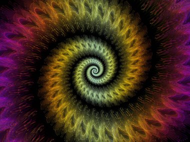 Sarmal geometri serisi. Fraktal öğeleri bir fon olarak matematik, geometri ve bilim projeler için uygun iplik girdap bileşimi