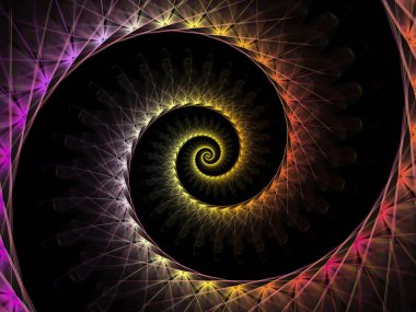 Sarmal geometri serisi. Fraktal öğeleri matematik, geometri ve bilim konusunda iplik girdap fon