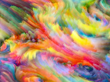 Doku serisi renk. Dinamik arka planlar ve boyutlu arka planında konusunda bir metafor olarak dijital boya ve fraktal bulutları tasarım oluşur