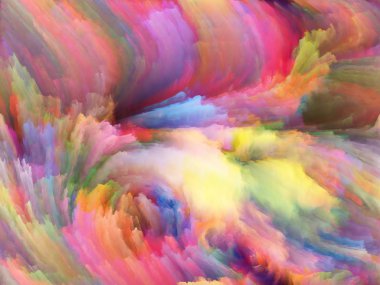 Doku serisi renk. Dinamik arka planlar ve boyutlu arka planında konusunda bir metafor olarak dijital boya ve fraktal bulutları tasarım oluşur