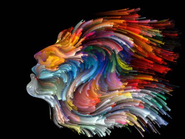 Doku serisi renk. Dinamik arka planlar ve boyutlu arka planında konuda dijital boya ve fraktal bulutlar düzenlenmesi