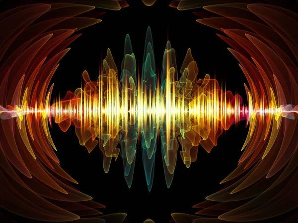 Wave Function Series Design Made Colored Sine Vibrations Light Fractal — Stock Photo, Image