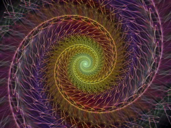 Spiral Geometri Serien Sammansättningen Spinning Virvel Fraktal Element Passar Som — Stockfoto