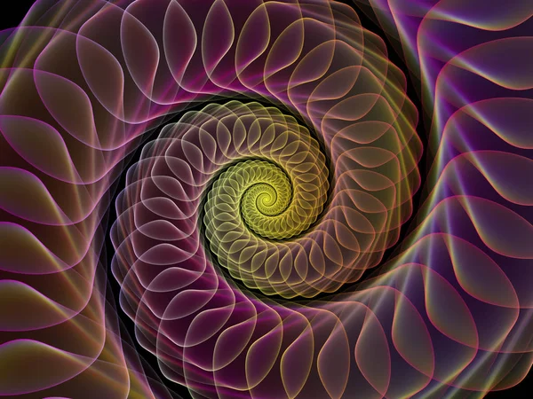 Spiral Geometri Serien Sammansättningen Spinning Virvel Fraktal Element Passar Som — Stockfoto